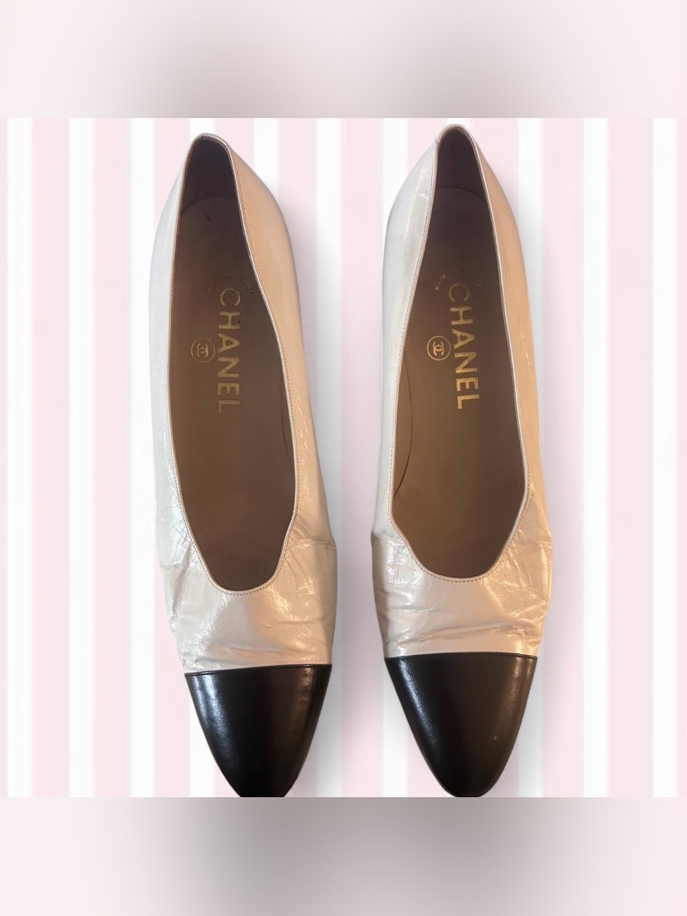 Chanel Vintage black and white shoes